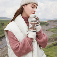 三彩2020年冬季新款立领宽松白鸭绒羽绒服马甲马夹短款背心女