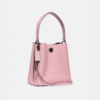 蔻驰(COACH) Charlie 21号水桶包 抛光鹅卵石纹单肩斜挎女包 粉色 89102-V5PTP