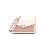 CHARLES＆KEITH小ck女包CK2-80680780-1信封邮差包粉蜡通勤女士翻盖单肩斜挎包