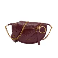 CHARLES＆KEITH 小ck女包CK2-80150844 圆环饰街头时髦手提单肩斜挎包腰包女