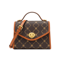 MIRGAM KOSEL 网红小MK女包Marina手袋 经典老花梯形单肩斜挎手提包