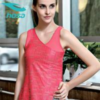 浩沙hosa瑜伽服女 亮色烫花上衣健身服 斜肩背心瑜伽跑步舞蹈服