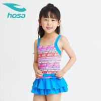 hosa/浩沙公主可爱泳衣儿童泳衣女童女孩中大童连体裙式游泳装