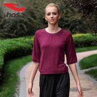 浩沙 女式七分袖短袖健身瑜伽服 运动服显瘦瑜珈健身表演服女运动