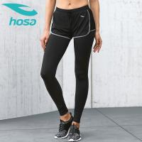浩沙瑜伽服女士跑步健身假两件九分裤修身舞蹈训练裤