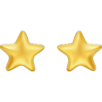 周大福 梦幻星星足金金耳钉计价（工费：98元）F197230