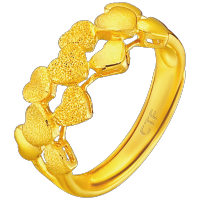 周大福 心爱满满足金金饰品戒指女款计价（工费：88元）F61166