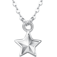 周大福 简约小星星PT950铂金项链套链吊坠 定价 PT161945