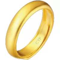 周大福 婚嫁男/女款足金金饰品戒指 计价 (工费:128元) F30836