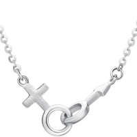 周大福简约时尚PT950铂金项链吊坠PT160611