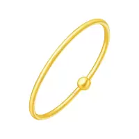 周大福婚嫁简约足金金饰品手镯计价（工费：328元）F209976