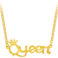 周大福女王Queen字母足金金项链吊坠（工费118元）计价F185747