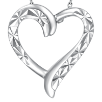 周大福珠宝首饰心形PT950铂金坠PT161240