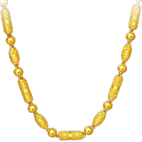 周大福珠宝手工圆间圆筒足金金项链素链计价（工费：518元）F155160