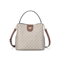 稻草人（MEXICAN）女士包包单肩手提斜挎女包时尚经典印花百搭水桶包