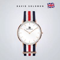 David Solomon手表时尚商务石英男表 黑面三色经纶40MM