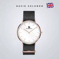 David Solomon手表时尚商务石英男表 白面蓝白经纶 40MM