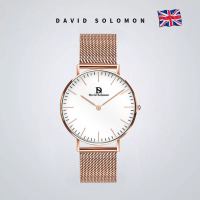 David Solomon手表休闲时尚简约女式手表 黑面金链 36MM