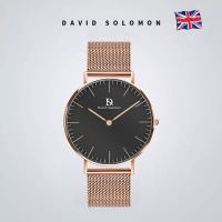 David Solomon手表时尚商务石英男表 白面金链 40MM
