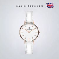 David Solomon女士手表优雅时尚简约气质女表圆盘皮带学生手表女