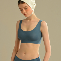泰国乳胶内衣聚拢收副乳无痕文胸背心式无钢圈显大胸神器女士胸罩