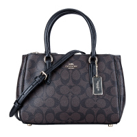 自营 新品 COACH 蔻驰 品 女士卡其白色PVC手提单肩斜挎杀手包