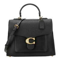 自营 新品 COACH 蔻驰 品 女士专柜款黑色皮革手提单肩斜挎包 78342 B4/BK