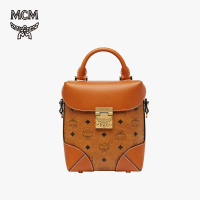 MCM 女士时尚干邑色女士中号手提斜挎包小方包小箱子薯条包送女友 MWR8ABF11CO001