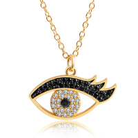MY FASHION DESIGN 925银 镶嵌锆石 自由真我系列 恶魔之眼项链 MYN1826