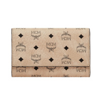 MCM 钱包女手包女士人造革中长款三折钱包钱夹新款时尚棕色 MYM8SVI49IG001