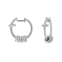 APM MONACO时来运转耳环女小圆环耳坠欧美风耳饰七夕情人节礼物送女友 银色 AE9753OX