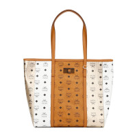 MCM新款女士奢侈品三色拼色人造革大号手提单肩斜挎托特包购物袋MWPBSTN01CO001