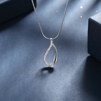 MYFD 925银首饰女士纯银项链礼服链毛衣链锁骨链生日礼物送女友