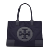 托里·伯奇 TORY BURCH奢侈品 新款TB女包藏青色帆布配皮手提单肩包 56282-405