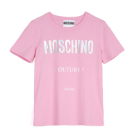 MOSCHINO 莫斯奇诺女士玫粉色棉质炫彩字母T血 J07035540 1222