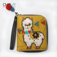 chala钱包短款女羊驼折叠式钱包女个性复古欧美时尚短款