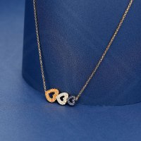 APM Monaco 多彩爱心项链女趣味锁骨链ins设计感毛衣链 AC5457MY