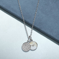 阿玛尼Emporio Armani女士项链女珍珠贝母镶钻项链锁骨链送女友礼物节日礼物EGS2156040