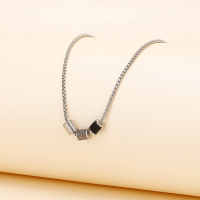 阿玛尼Emporio Armani 中性男士项链鹰标黑色亚光项链男转运珠礼物送男友520EGS2383020