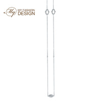 【美国】MY FASHION DESIGN 925银 镶嵌锆石 自由真我系列 恶魔之眼礼服链 轻奢气质送恋人