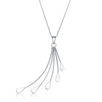 【美国】MY FASHION DESIGN 银项链女S925银首饰品泪滴状礼服链 送女友送长辈 MYN1728