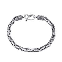 MYFD 手链男S925银饰品复古个性龙骨浮雕男士手链 礼物 送男友MYB19132-19