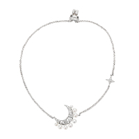 APM monaco星星月亮珍珠手链 欧美轻奢银首饰品 个性时尚可调节手串 520送女友礼物 AB4240XPL