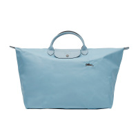 珑骧LONGCHAMP 奢侈品 中性Le Pliage Club系列蓝色大号帆布配牛皮革70周年款旅行包