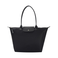 珑骧 LONGCHAMP 奢侈品 女士 LE PLIAGE CUIR 系列海军蓝色皮质手提单肩包小号饺子包