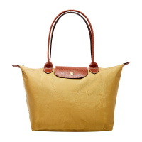珑骧 LONGCHAMP 奢侈品 女士 卡其色小号织物长柄可折叠手提饺子包L2605 089 526