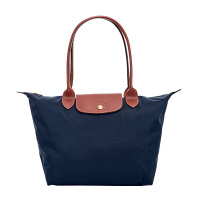 珑骧 LONGCHAMP 奢侈品 女士 蓝色小号织物长柄可折叠手提饺子包 L2605 089 P68