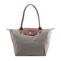 珑骧 LONGCHAMP 奢侈品 女士 小号浅灰色织物长柄可折叠手提饺子包 L2605 089 P55