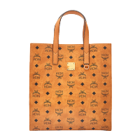 MCM 奢侈品 中性 Klassik Visetos干邑色中号人造革手提单肩斜挎包 MMTCSKC03CO001