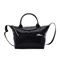 珑骧 LONGCHAMP 奢侈品 女士黑色空气·棉手提单肩斜挎包 L1512 HYA 001